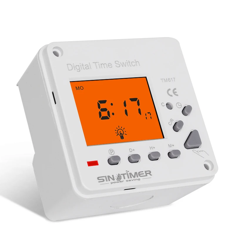 TM617 110V 120V AC Electronic Digital 7 Day Weekly Programmable Timer Switch Time Relay Clock Controller with Blacklight