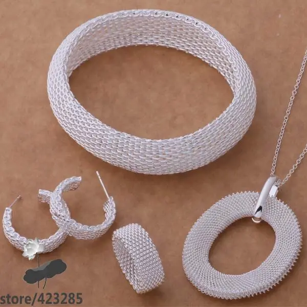 Комплект украшений из серебра 925 пробы AS171, комплект модных украшений, cbbaksia flraocya