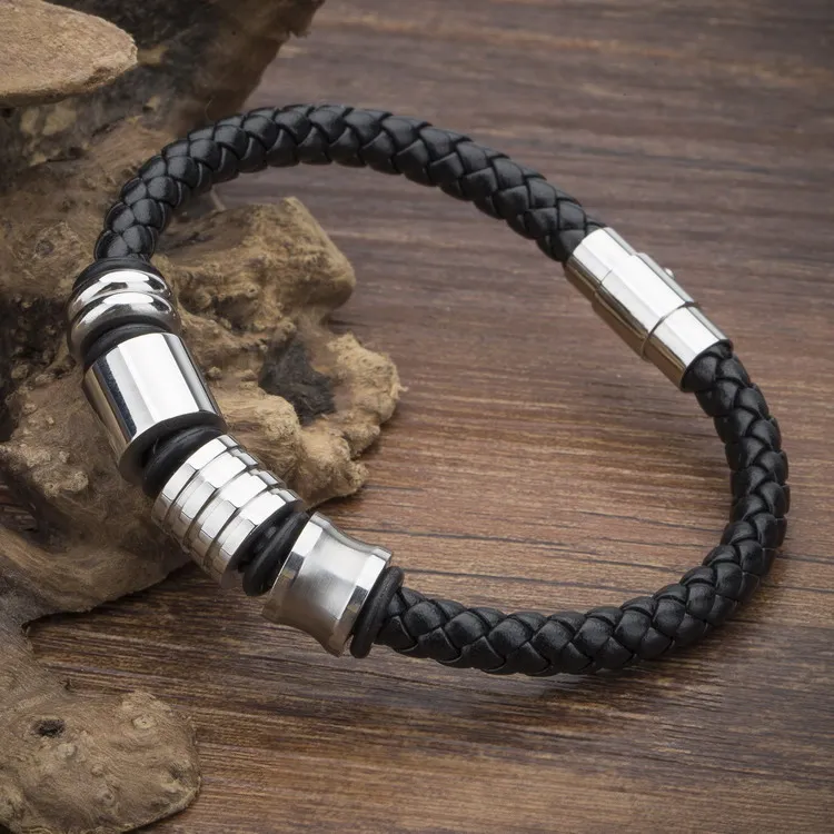 Женский браслет из натуральной кожи винтажный нержавеющей стали 2019|bracelets for|leather