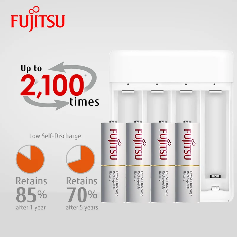 Аккумуляторная батарея Fujitsu с низким саморазрядом 1 2 в NiMH AAA 750 мАч 4 шт./упак.