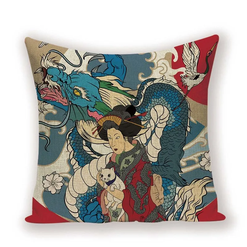 Винтажный декоративный Чехол-наволочка с рисунком животных | Дом и сад