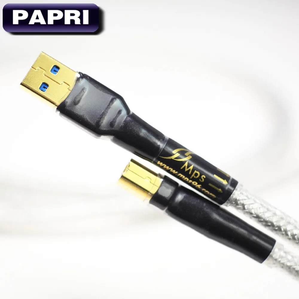 

TAIWAN MPS HD-300 Gold Plated USB 2.0 3.0 Connector Plug 99.9997% OCC Silver Plated Audio Cable Data Cable Wire HiFi Plugs