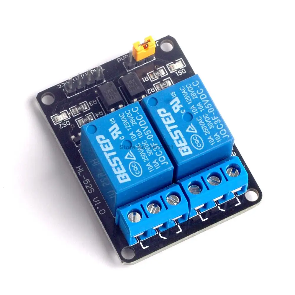 10 шт. 2 канальный релейный модуль 5 в для Arduino ARM PIC AVR DSP Electronic|relay 10a|module smsmodule bluetooth |