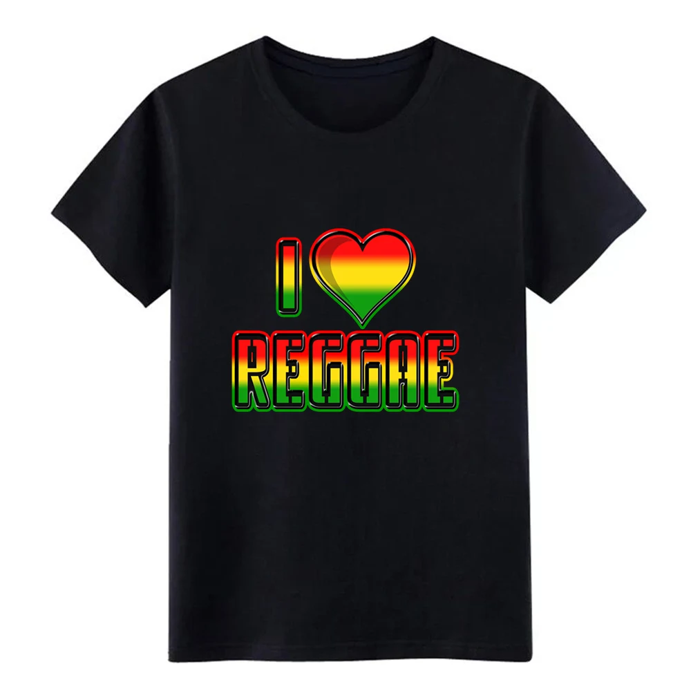Мужская футболка с круглым вырезом i love reggae оригинальная Весенняя Винтажная