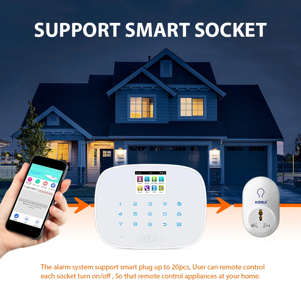 KERUI W193 3g PSTN ЖК Смарт-сигнализация системы безопасности дома Alarma GSM RFID IOS Android приложение управление беспроводной Wi-Fi сигнализации системы