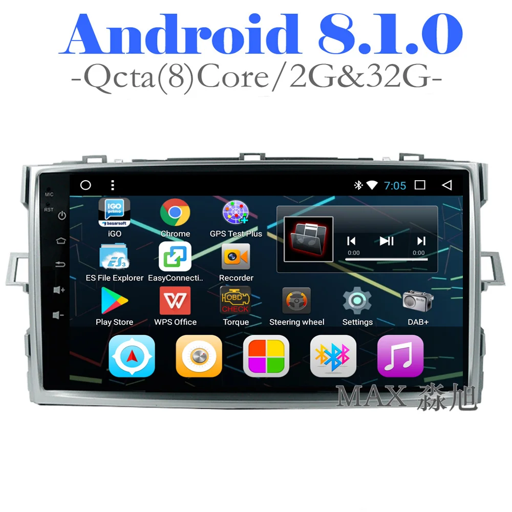 MAX 2G 32G восемь ядер Android 8.1.0 автомобильный DVD для Toyota Verso 2007-2016 Avensis автомобильное