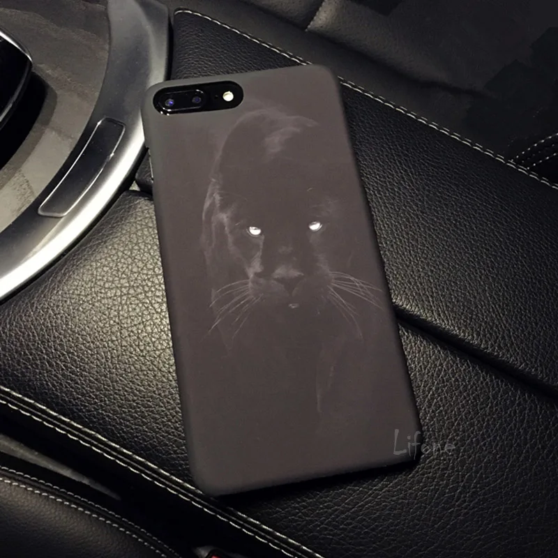 Kerzzil Чеширский кот Черная пантера Чехлы для iPhone 7 6 6S 8 Plus Матовый Жесткий PC задняя