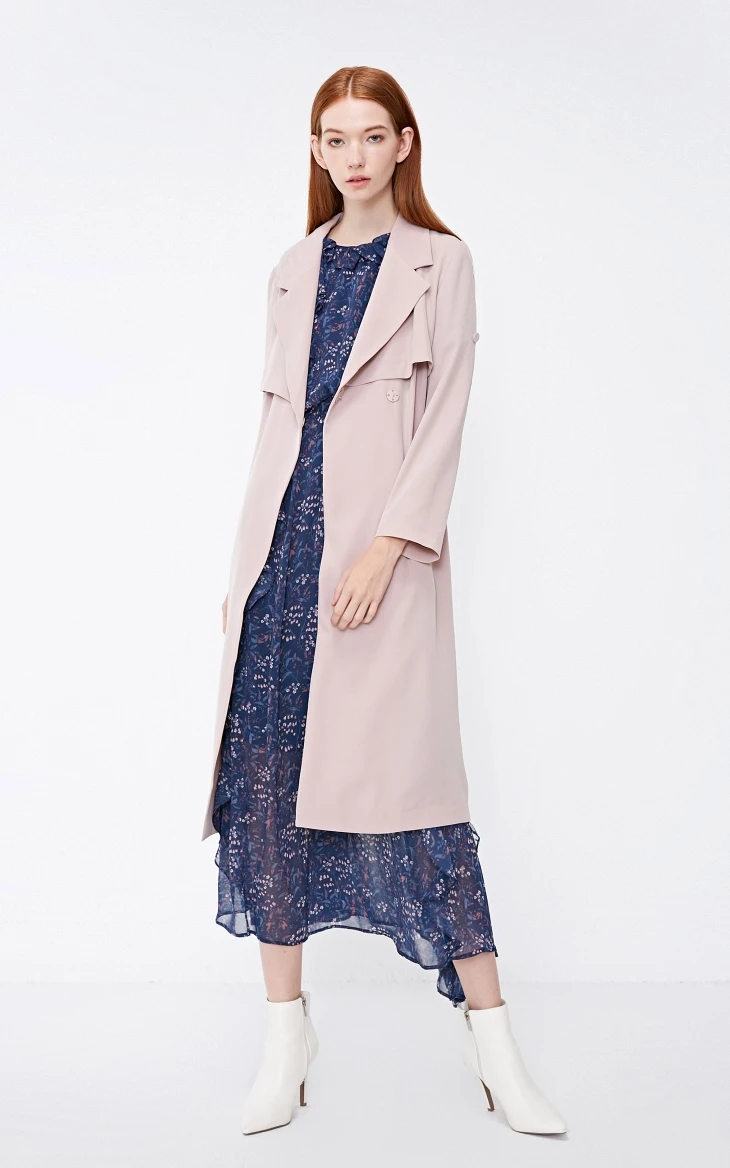 Vero Moda куртка женская О товаре задняя крышка с лацканами, шнуровка, высокие чистый Тренч | 318321541