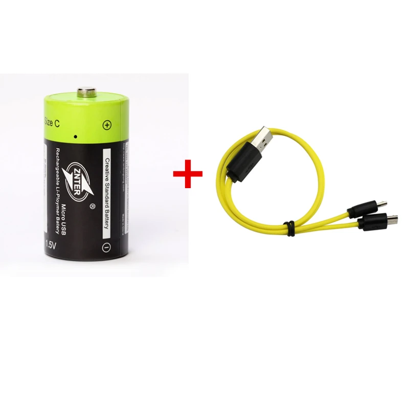 1pcs add USB cable 2 шт. ZNTER 1,5 в 3000 мАч батареи Перезаряжаемые Lipo+ Класс C Размеры Micro USB Batteria+ одна 1/2/4 зарядка через usb кабель - Цвет: 1pcs add USB cable