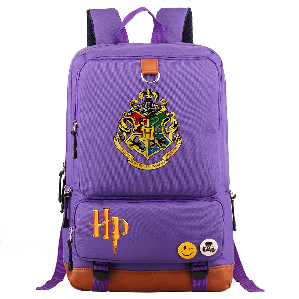 16 Волшебный Хогвартс hp Письмо значок Гриффиндор мальчик девочка школьная сумка женский рюкзак подростковый лоскутный холст мужской студенческий рюкзак - Цвет: 16