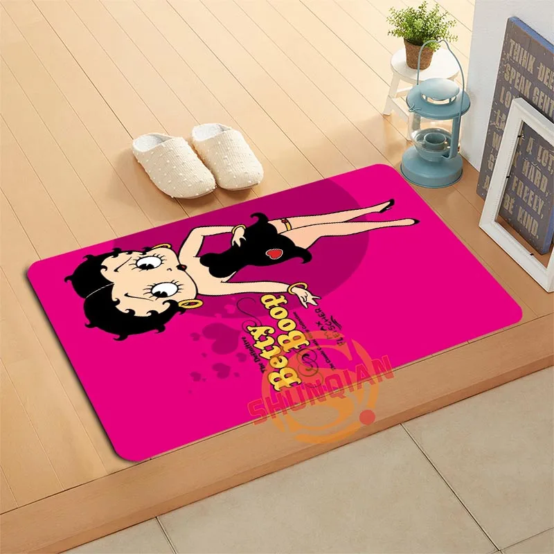 Изготовленный на заказ коврик для ванной Betty Boop коврик для ног домашний декор коврики для ванной двери коврик для пола A320#12