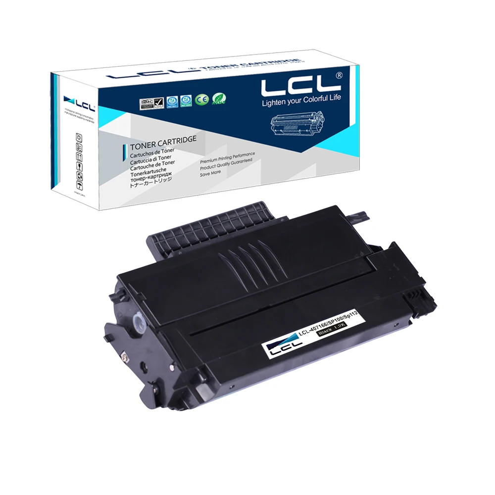 Тонер-картридж LCL 407166 SP100 SP112 (1 упаковка) на 1200 страниц совместим с Ricoh Aficio SP 100 100E 112SU