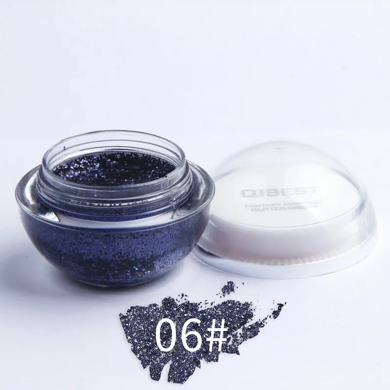 06Ultramarine Макияж qibest блеск Тени для век Выделите maquiagem мерцание и блеск бриллиант вспышка Свободные Тени для век блестящая пудра Красота - Цвет: 06Ultramarine
