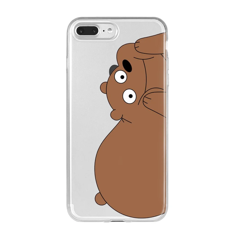 TPU Line Friends коричневый Чехол Miniso We Bare Bears Funda Силиконовый ТПУ чехол для телефона для iPhone 5S, SE 6 6s7 8 Plus X XR XS 11 ProMax - Цвет: TPU