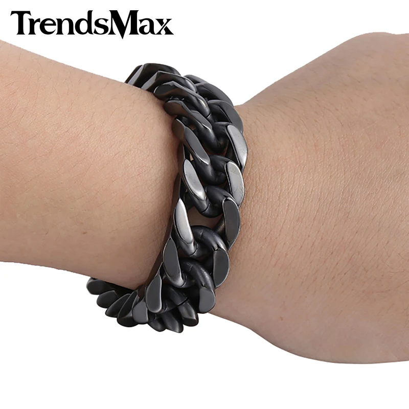 Мужской браслет в стиле хип хоп из нержавеющей стали 316L 14 мм|steel bracelet men|steel braceletsteel