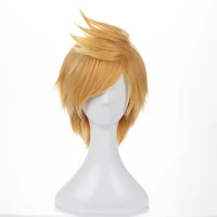 12inch short fluffy layered mens blonde synthetic wig ff15 final fantasy xv prompto argentum cosplay wigwig cap