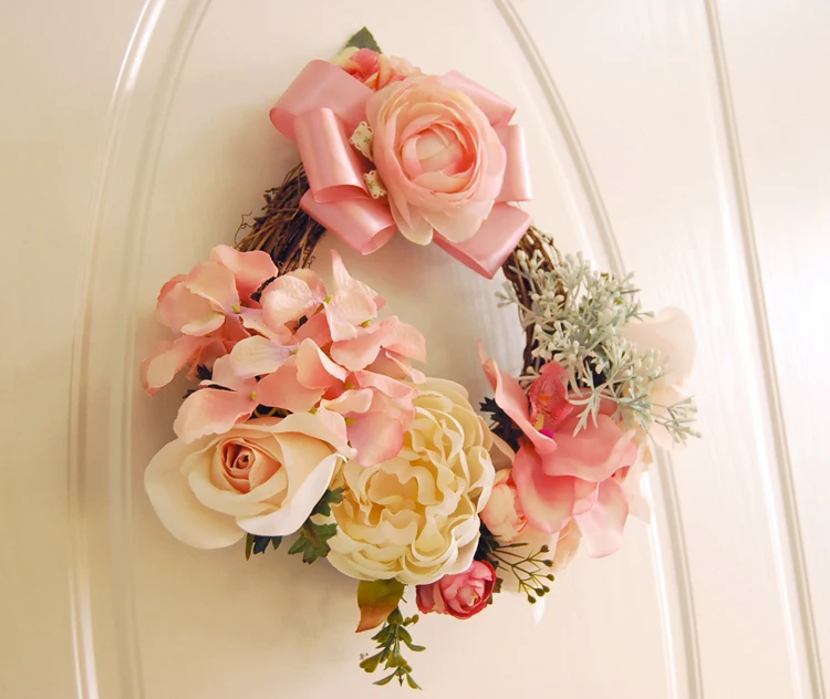 Искусственные розы гирлянда двери украшения свадебные цветы домашний декор