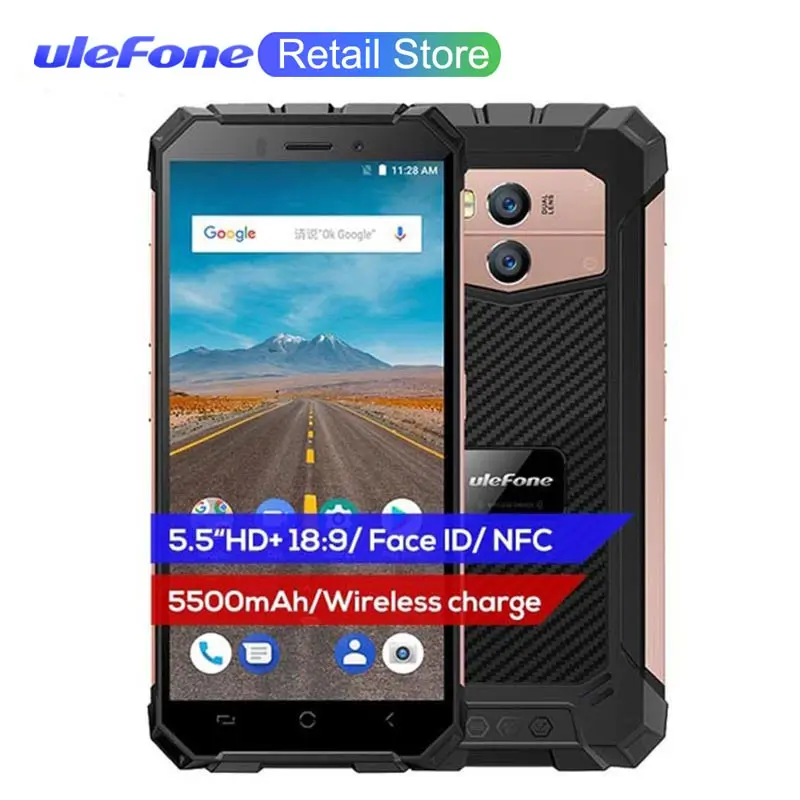 Ulefone Armor X Водонепроницаемый IP68 смартфон 5 &quotHD + 18:9 четырехъядерный Android 8 1 2 ГБ 16 Гб
