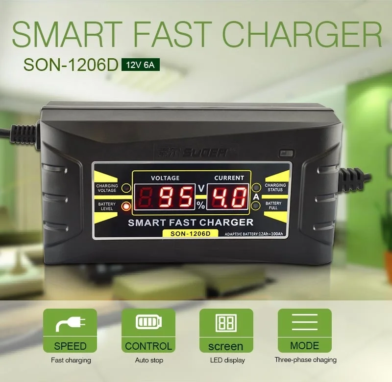 Оптовая продажа 2 шт сын Подлинная полностью автоматическая умная 12 В 6А