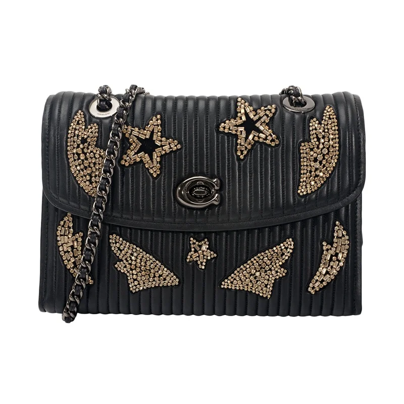 Тренер женские кожаные сумки через плечо сумки 31635/31029 - Цвет: black31029DKBLK