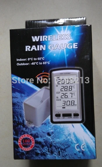 Беспроводной дождевик с термометром Метеостанция для комнатной/наружной