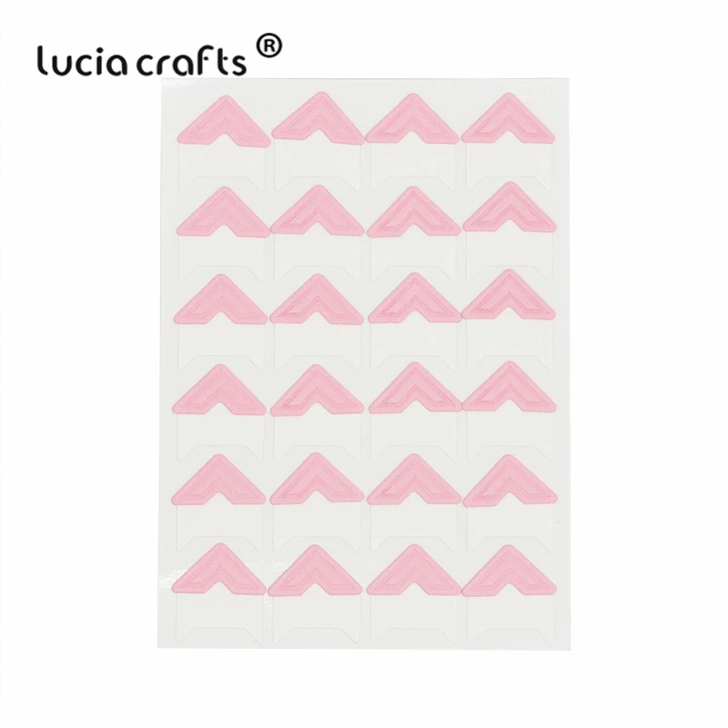 Lucia crafts(1 лист = 24 шт Угловые наклейки) Бумага для скрапбукинга DIY свадебный фотоальбом рамка Декоративные наклейки I0509
