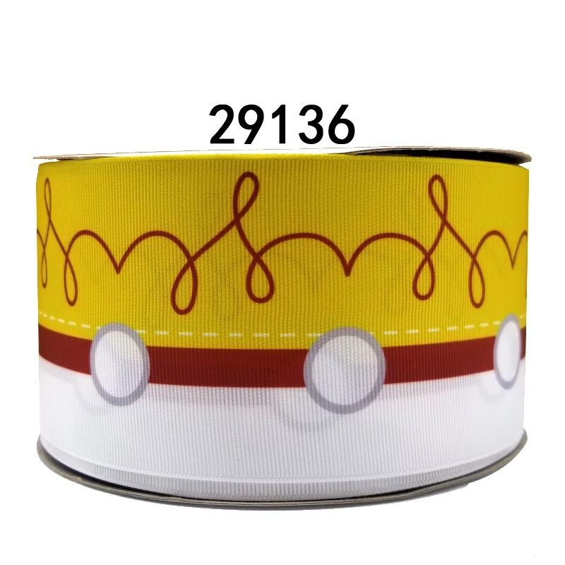 29136 50 ярдов мультфильм напечатанный grosgrain ленты 29142 - Цвет: 29136
