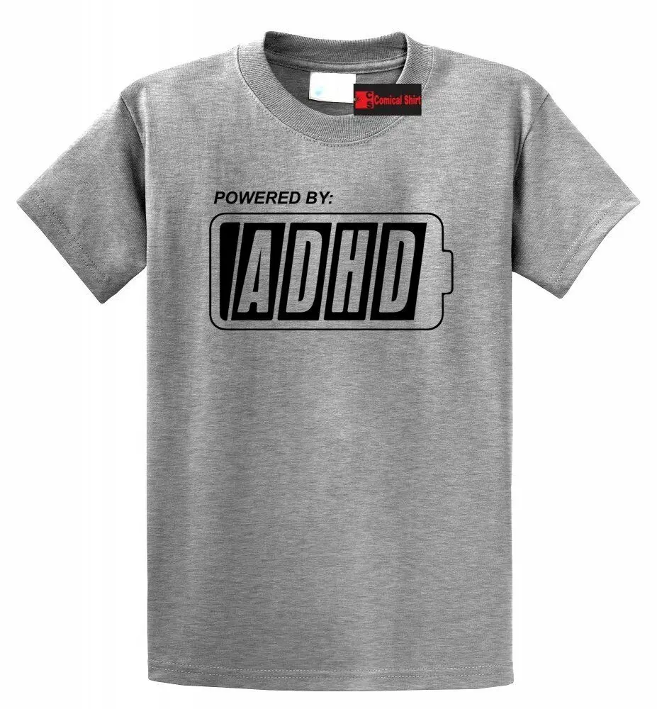 Питание от ADHD забавная футболка Милая добавить юмору праздничная подарочная |