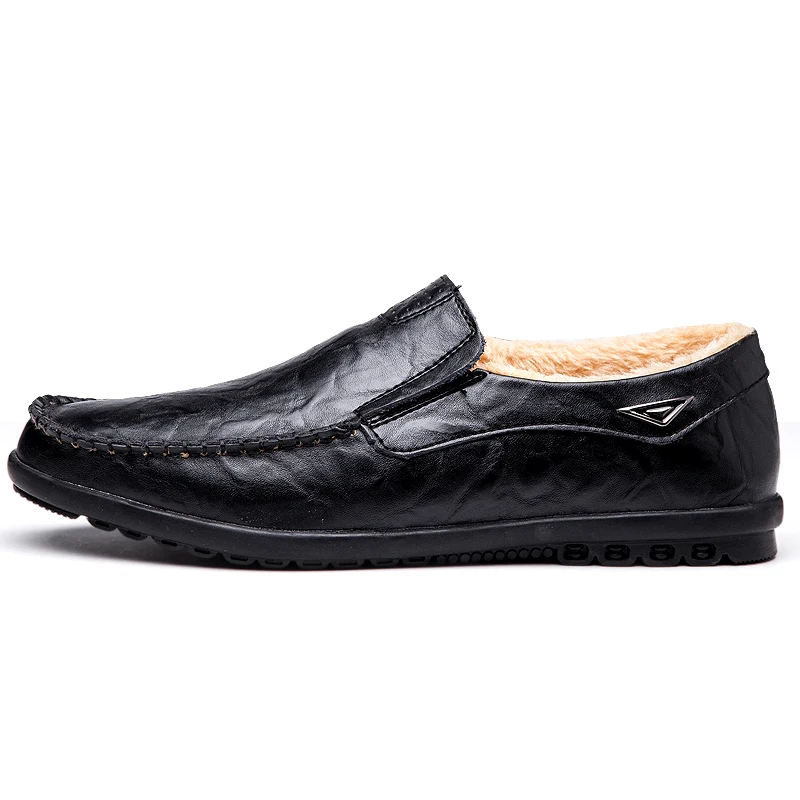 MOZOEYU Winter Fashion British Style Men Causal Shoes Leather Slip On High Quality Loafers Driver shoes Zapatos Hombre | Обувь