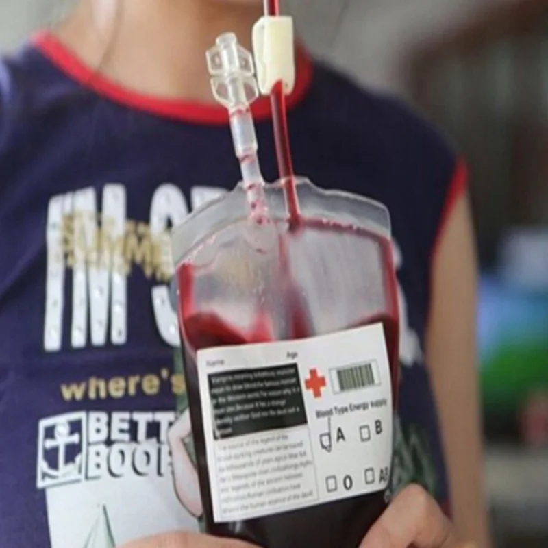 10 шт./лот прозрачный многоразовый мешок для питья крови и энергии Хэллоуина