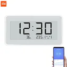 Беспроводные цифровые часы Xiaomi Mijia BT4.0, умные часы для помещения и улицы, гидрометр, термометр, ЖК-экран, измерение температуры
