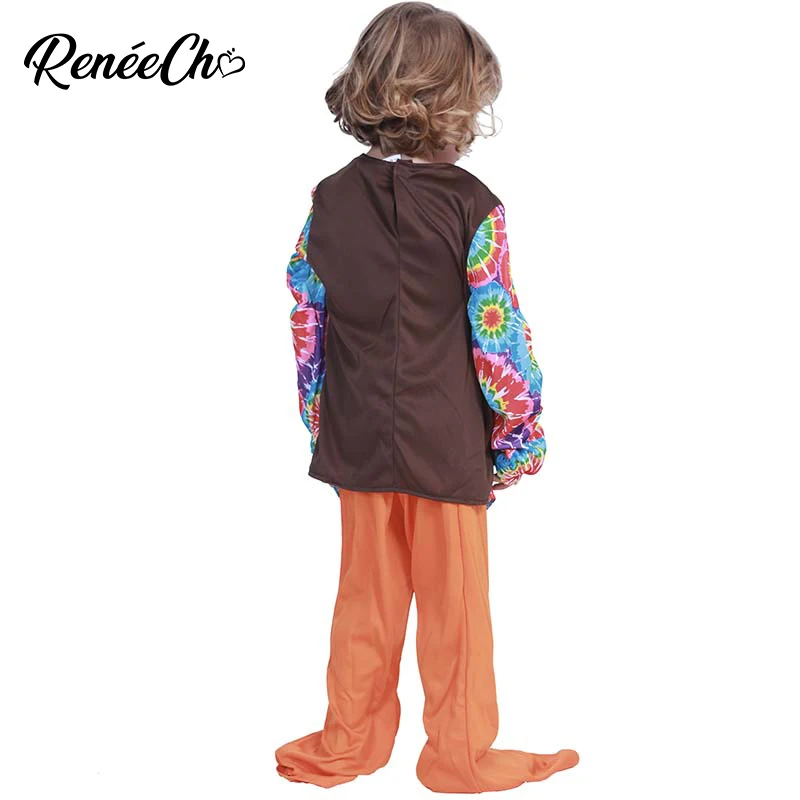 2018 детский костюм на Хэллоуин Костюм хиппи для мальчиков Детский косплея мира и