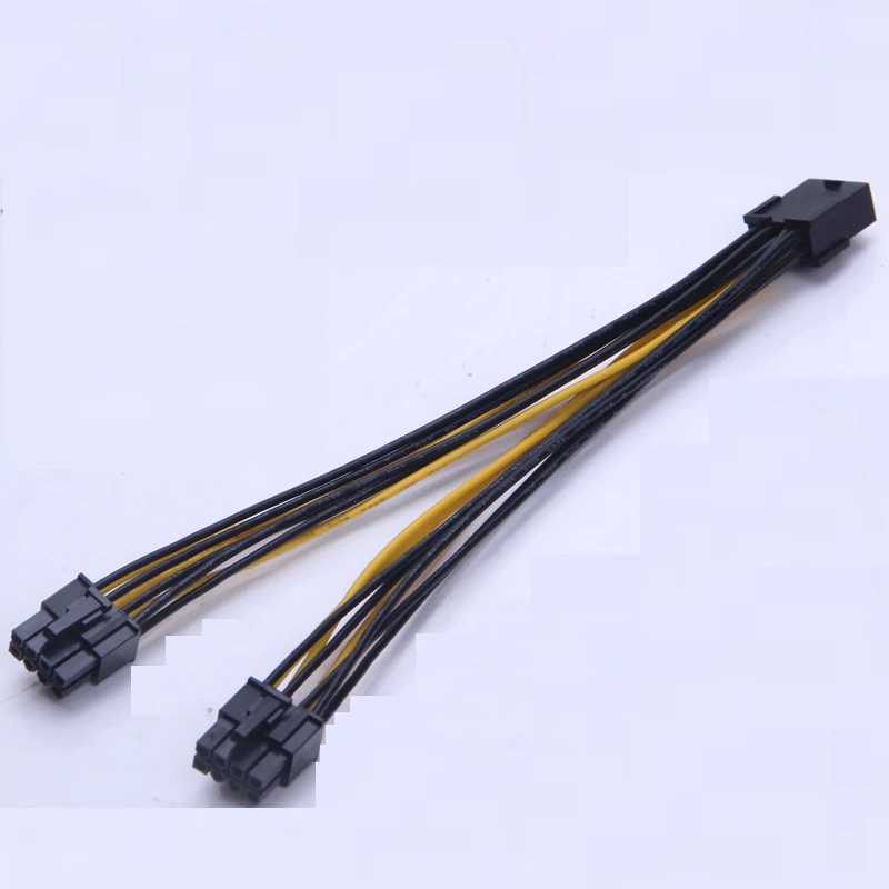 Pci e PCIe PCI Express 8pin женский двойной 2 Порты и разъёмы (6 + 2Pin) мужской адаптер