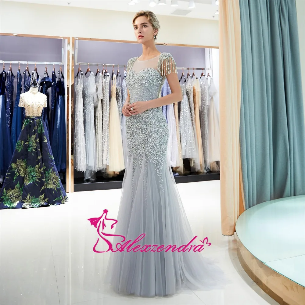 Alexzдра с рукавами-крылышками тяжелые бусины искусственное официальное вечернее