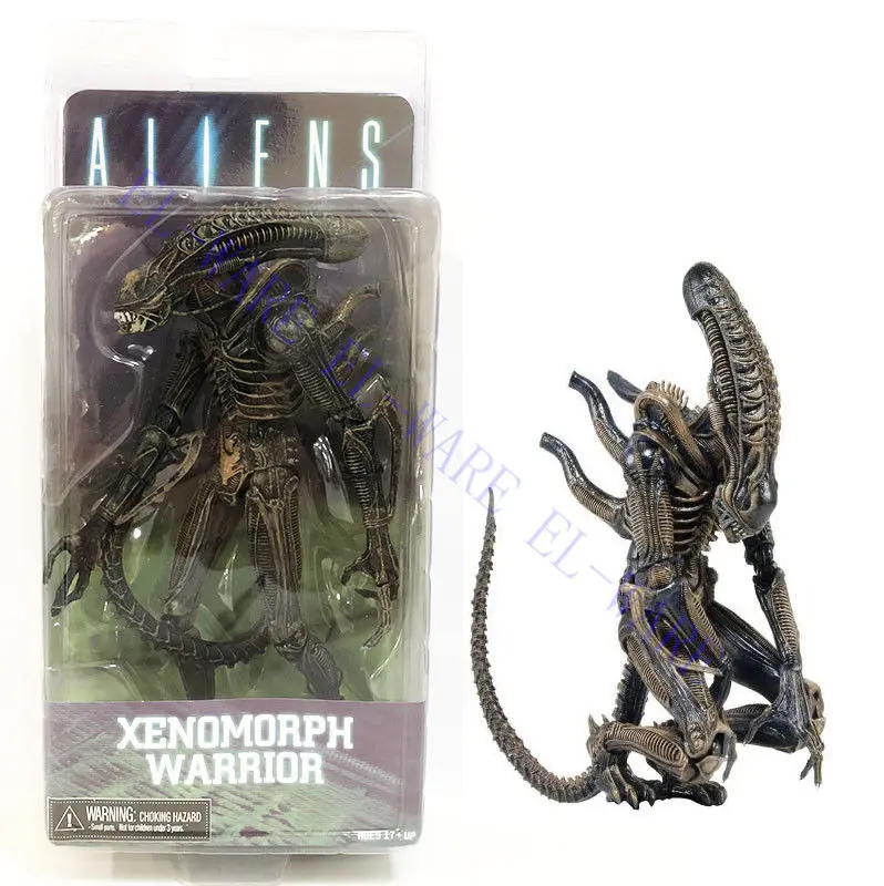 7 дюймов инопланетянин NECA Серия 1 желтый Xenomorph Воин 18 см ПВХ фигурка коллекционная