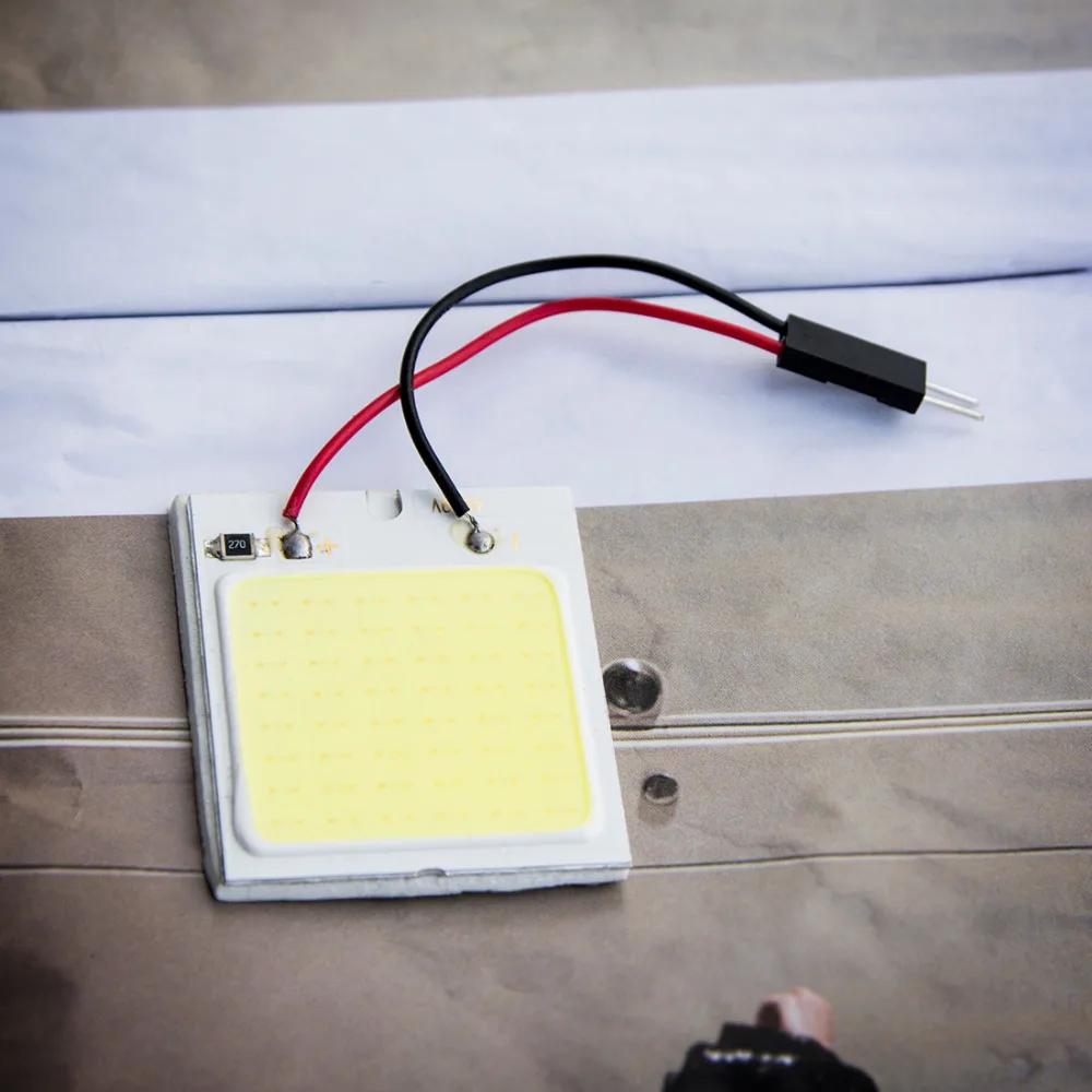 Tonewan белый 12В 48 Smd Cob Led панель авто интерьер чтения Карта Лампа светильник Купол