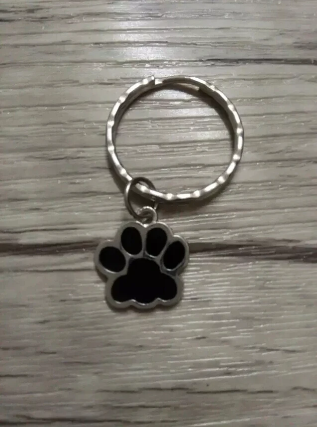 Enamel Dog&ampCats Footprints Vintage Silvers Charms Mixed Keychain For Keys Ring DIY Key Chain Accessories 50pcs D263 | Украшения и