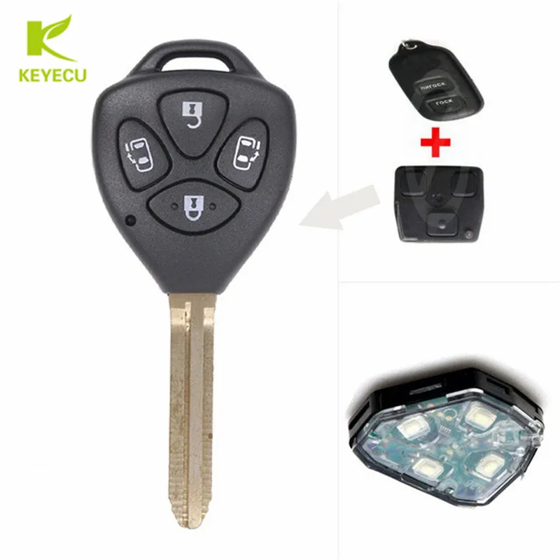KEYECU 4 кнопки дистанционного ключа Fob 314 3 МГц 4D67 чип для Toyota Alphard G/HV 2005 2008 P/N:89070 58260 Uncut