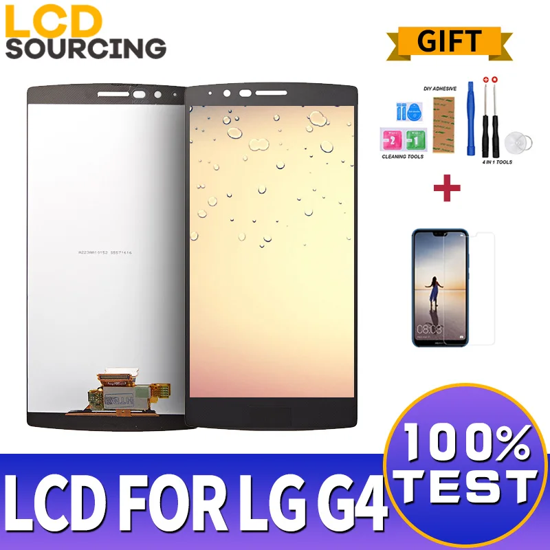 ЖК дисплей для LG G4 с рамкой новинка 5 дюйма H810 H811 H818 H815 заменяет 1 или 2 SIM