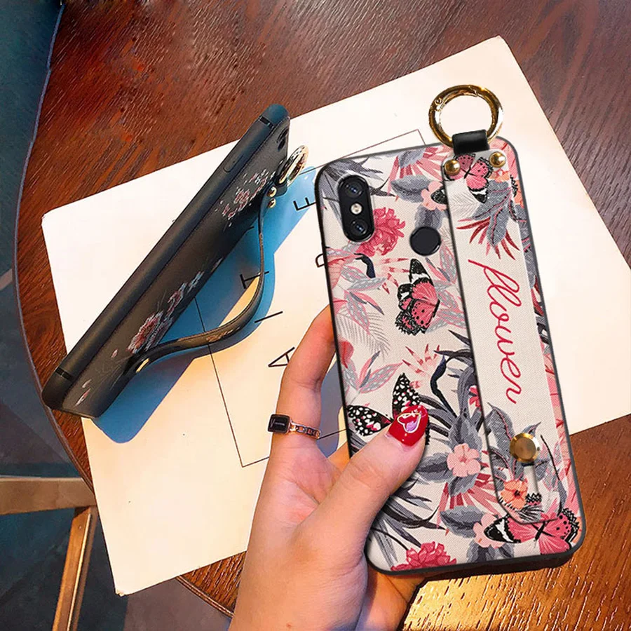 Чехол из ТПУ с ремешком для huawei mate 20 10 pro P30 P20 pro lite honor 20 10 nova 4 3 3i, чехол, наручный браслет с цветами, держатель для телефона