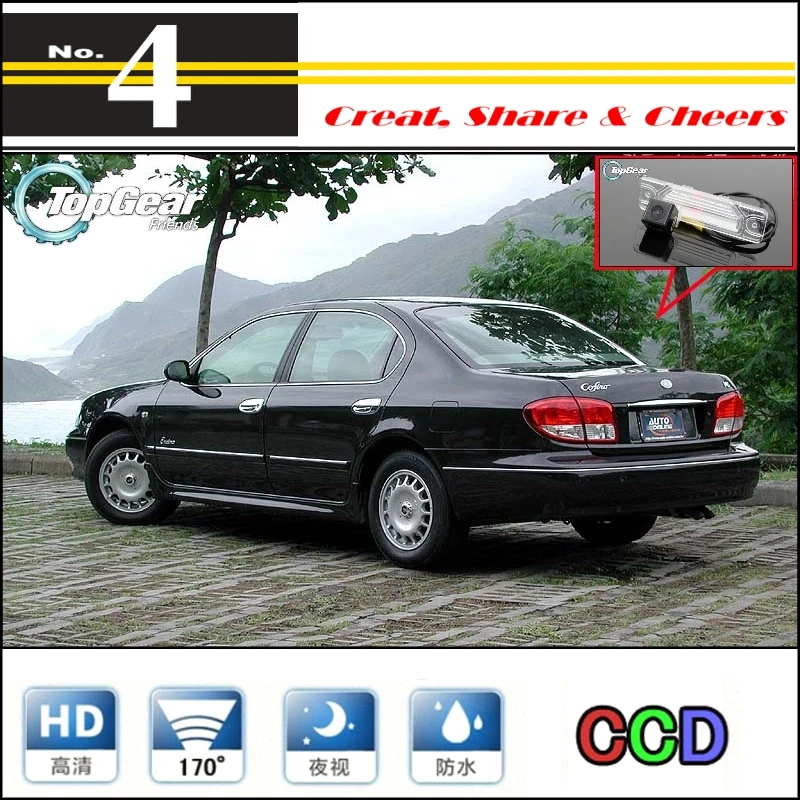 

Автомобильная камера для Nissan Cefiro 1999 ~ 2003 Высокое качество заднего вида Водонепроницаемая камера PAL/NTSC использование | функция CCD + RCA