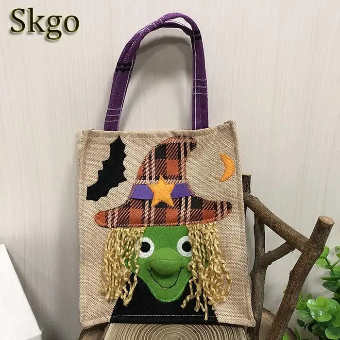 Сумка-тоут на Хэллоуин Тыквенные мешки трюк или лакомство сумка для Хеллоуина