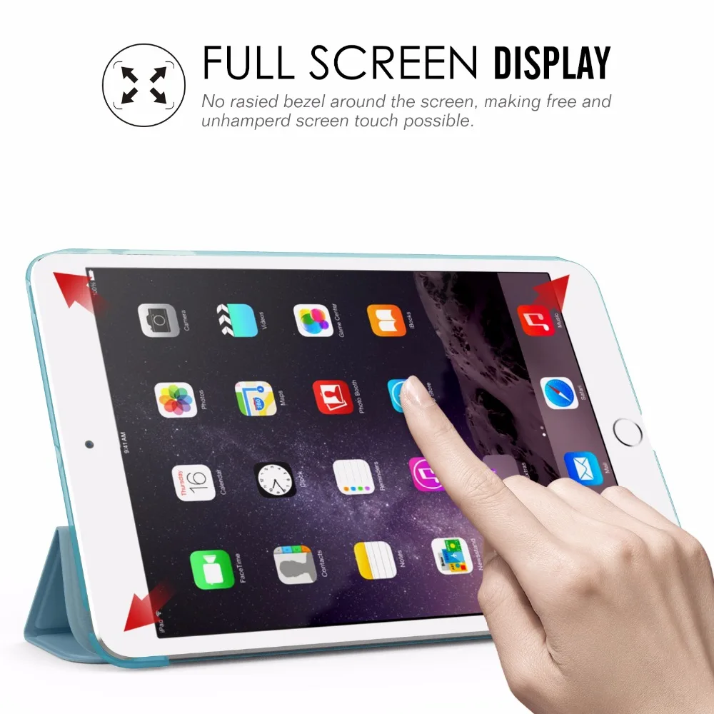 Чехол MoKo для Apple iPad Mini 3/2/1 тонкий легкий умный чехол подставка с прозрачной