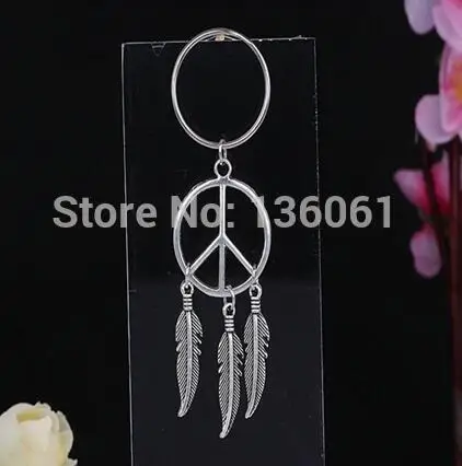 Винтажный серебряный брелок для ключей Инь Янь лошадь жевательный знак зубная