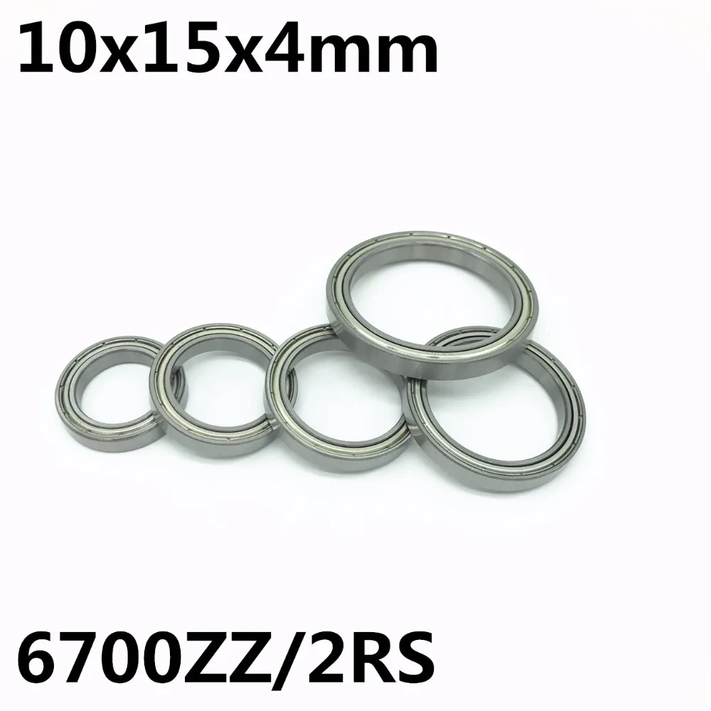 10pcs 6700ZZ 6700-2RS ultra-thin deep groove ball bearings 10x15x4 mm High quality 61700ZZ 6700Z 6700RS