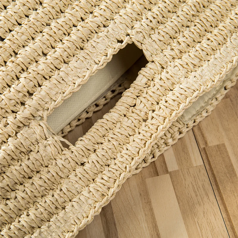 Женская пляжная соломенная плетеная сумка через плечо сумка-тоут кошелек