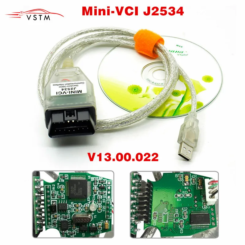 Новое поступление один кабель Mini VCI J2534 для автомобилей TIS Techstream V13.00.022