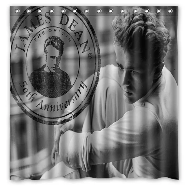 Eco-friendly Polyester Fabric 180*180cm Modern Design James Dean Print Waterproof Bathroom Shower Curtain | Дом и сад