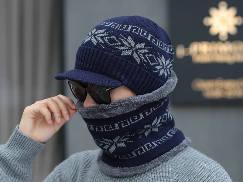 YOUBOME Skullies Beanies зимняя шапка бини для мужчин женщин вязаная шапка шарф мужской теплый шею толстый мужской кольцо зимняя шапка