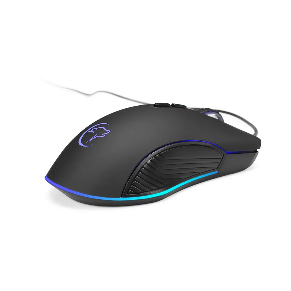 Проводная игровая мышь YWYT 4 настраиваемых DPI мыши 2400 точек/дюйм игровые с RGB